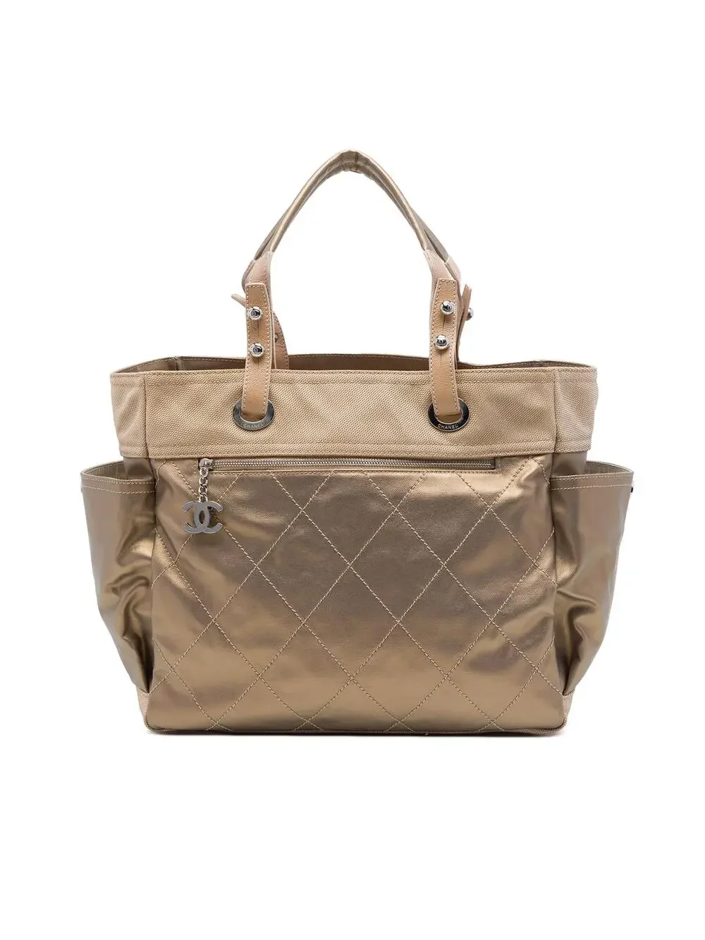 Chanel Large Quilted Coated Canvas #300852C10B